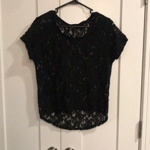 🖤🌟Express Black Flower Lace shirt